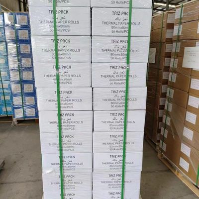Синяя черная изображение тепловой бумаги 45-70GSM Jumbo Roll для банкнот/факсов/банкоматов в промышленности